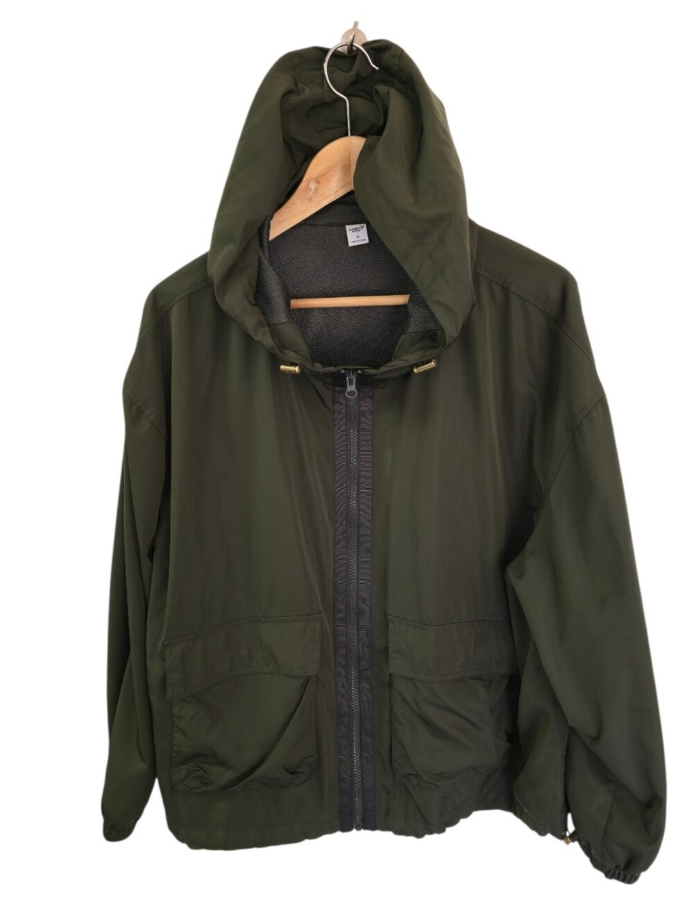 Old Navy Women's Active Hooded Windbreaker Green Size XL